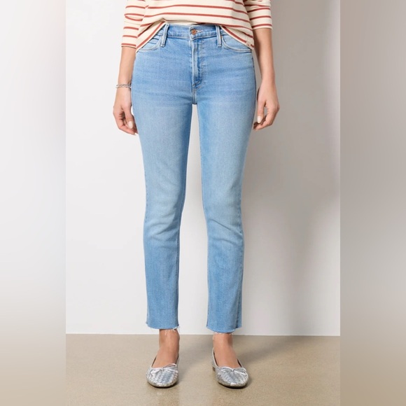 MOTHER Denim - MOTHER The‎ Mid Rise Dazzler Ankle Fray Sz 25